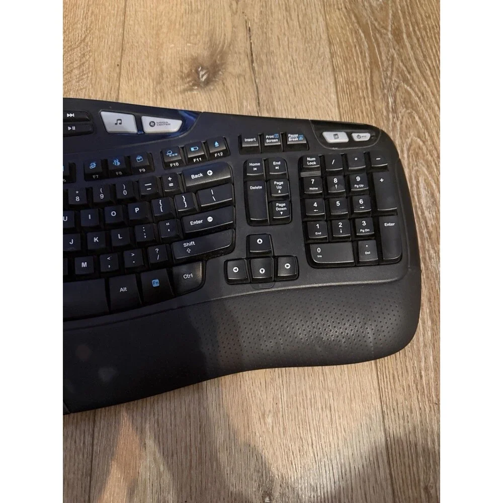 Logitech K350 Comfort Wave Wireless Keyboard with USB dongle tested Excellent